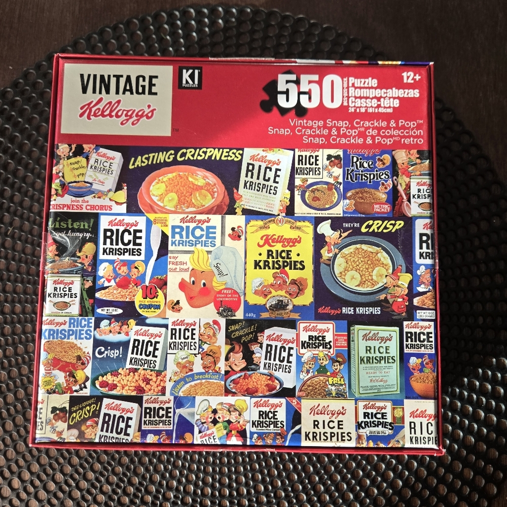 Vintage Kelloggs Puzzle 550 Piece Cereal Rice Krispy Toy Game Kids Adult Family - Picture 5 of 5